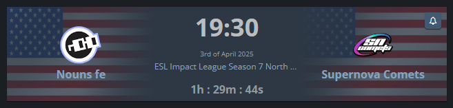 Scott Park (@parkscasts) on Twitter photo Last match of week 6!
Tonight its <a href="/SNComets/">Supernova Comets</a> vs <a href="/nounsfe/">nouns.fe ⌐◧w◨</a> for our final Thursday match
Casting tonight: <a href="/cernersandals/">Conner Rhodes</a> and <a href="/konii_au/">Connie</a>
We'll see you very soon! 7:30 EST Last match of week 6!
Tonight its <a href="/SNComets/">Supernova Comets</a> vs <a href="/nounsfe/">nouns.fe ⌐◧w◨</a> for our final Thursday match
Casting tonight: <a href="/cernersandals/">Conner Rhodes</a> and <a href="/konii_au/">Connie</a>
We'll see you very soon! 7:30 EST