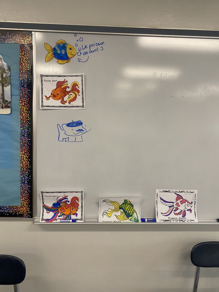 SVHSFrenchClub's tweet photo. Merci to Lily for teaching us all about le poisson d’avril! 🇫🇷 https://t.co/0oz8SHv5uC