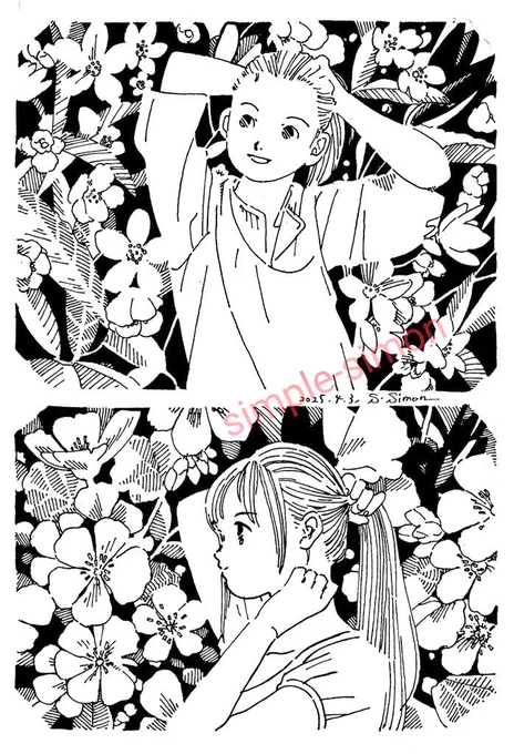 おはようございます☀️朝の再掲のお時間です。
「髪を結う/ジャスミン•ゼラニウム」
上半分を描いて、なんだか寂しくなったので下半分を描き加えました。多分正解☺️

本日も良い1日を! 