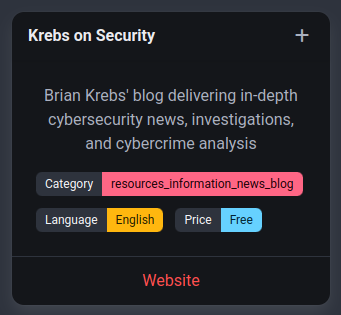 rawsec_cyber's tweet image. New tools were added on the #Rawsec #Cybersecurity Inventory.

arraymahdi added:

📌 Krebs on Security by @briankrebs

inventory.raw.pm