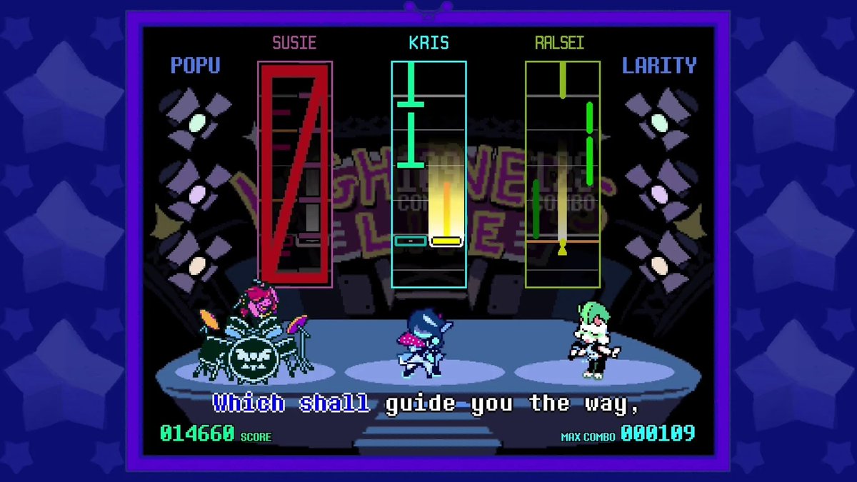 I know many people talk about Kris playing multiple instruments, but what if they can only play the guitar here because US the Player is controlling them? After all they couldn’t play the piano because we were controlling them.