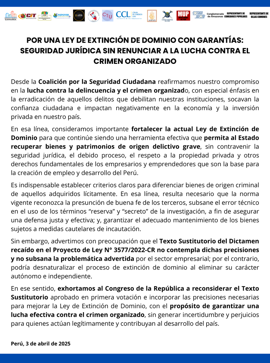 Coalición por la Seguridad Ciudadana tweet media