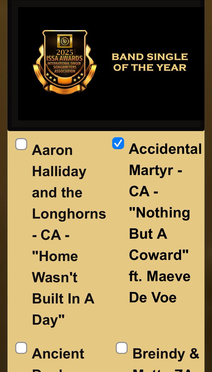 author_stewart's tweet photo. @MaeveDeVoe is a #nominee for both the #US &amp; International awards for #ISSA 
The hit single ‘Nothing But A Coward’ has Maeve De Voe with the Super🇨🇦Artist Ric Coutts @AccidentalMart1 Your votes get it to the red carpet in Atlanta-August https://t.co/qVS3c8Uf2h thank you #awards https://t.co/lDwgnvJTRC
