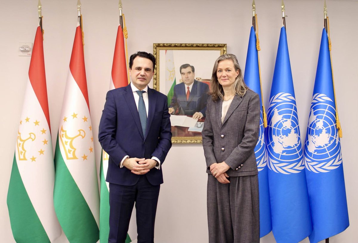 TajikistanPRUN's tweet image. It was a pleasure to welcome a new Permanent Representative of the @KingdomNL_UN Lise Gregoire -Van Haaren 2 @TajikistanUN. Recalled, among other things, our great partnership during #UN2023WaterConference &amp;amp; emphasized the importance of the implementation of #WaterActionAgenda