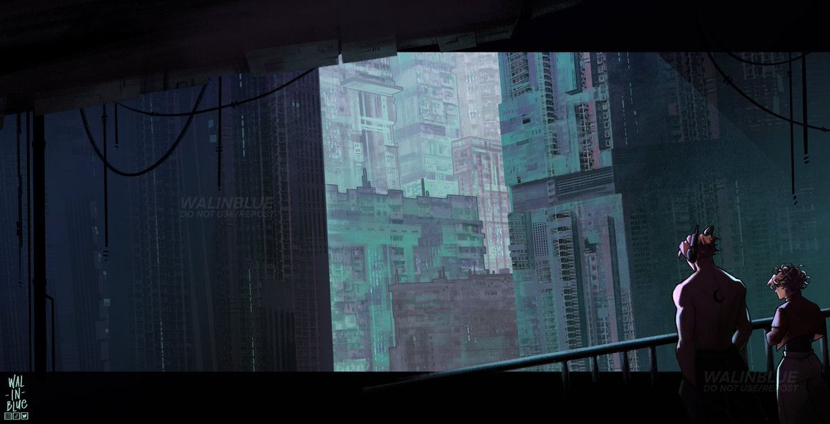 walinblue's tweet photo. “well, we made it. now what?”
nao, aris, &amp; a strange city

#originalcharacters #conceptart https://t.co/2tkfs7tGOK