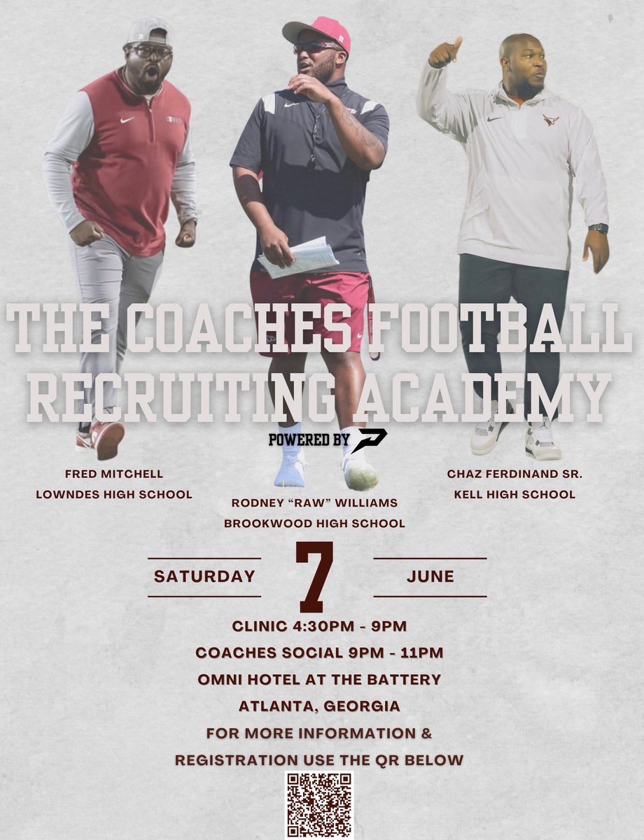 Coach Raw (@coachraw_) on Twitter photo Introducing the Coaching Football Recruiting Academy (CFRA), a game-changing clinic built for high school coaches, by high school coaches.
Myself, <a href="/Coach_FredM/">Coach Fred</a> , and <a href="/cferdinand_21/">Coach Chaz Ferdinand Sr.</a> mission is to give you the tools, knowledge, and connections to get your players recruited the Introducing the Coaching Football Recruiting Academy (CFRA), a game-changing clinic built for high school coaches, by high school coaches.
Myself, <a href="/Coach_FredM/">Coach Fred</a> , and <a href="/cferdinand_21/">Coach Chaz Ferdinand Sr.</a> mission is to give you the tools, knowledge, and connections to get your players recruited the