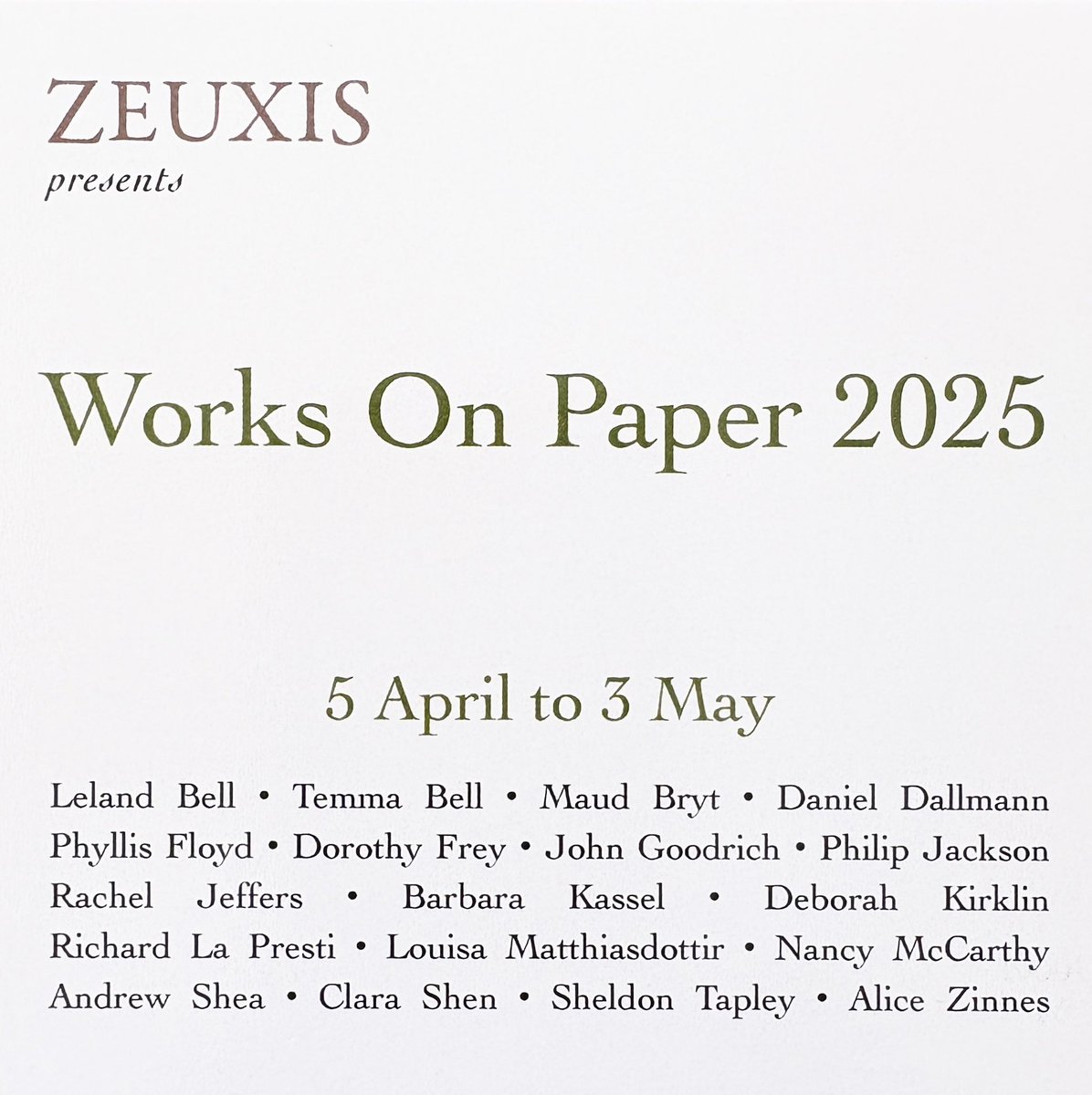 Opening this Saturday April 5, 4-6p at 135 W 26th Street, 9th Floor.