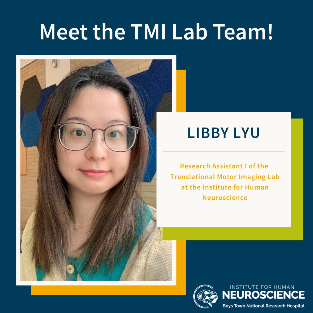 tmilab's tweet photo. Meet Libby Lyu, a Research Assistant in the Translational Motor Imaging Lab!

#instituteforhumanneuroscience #research #mitochondria https://t.co/HvlmC9s4IQ