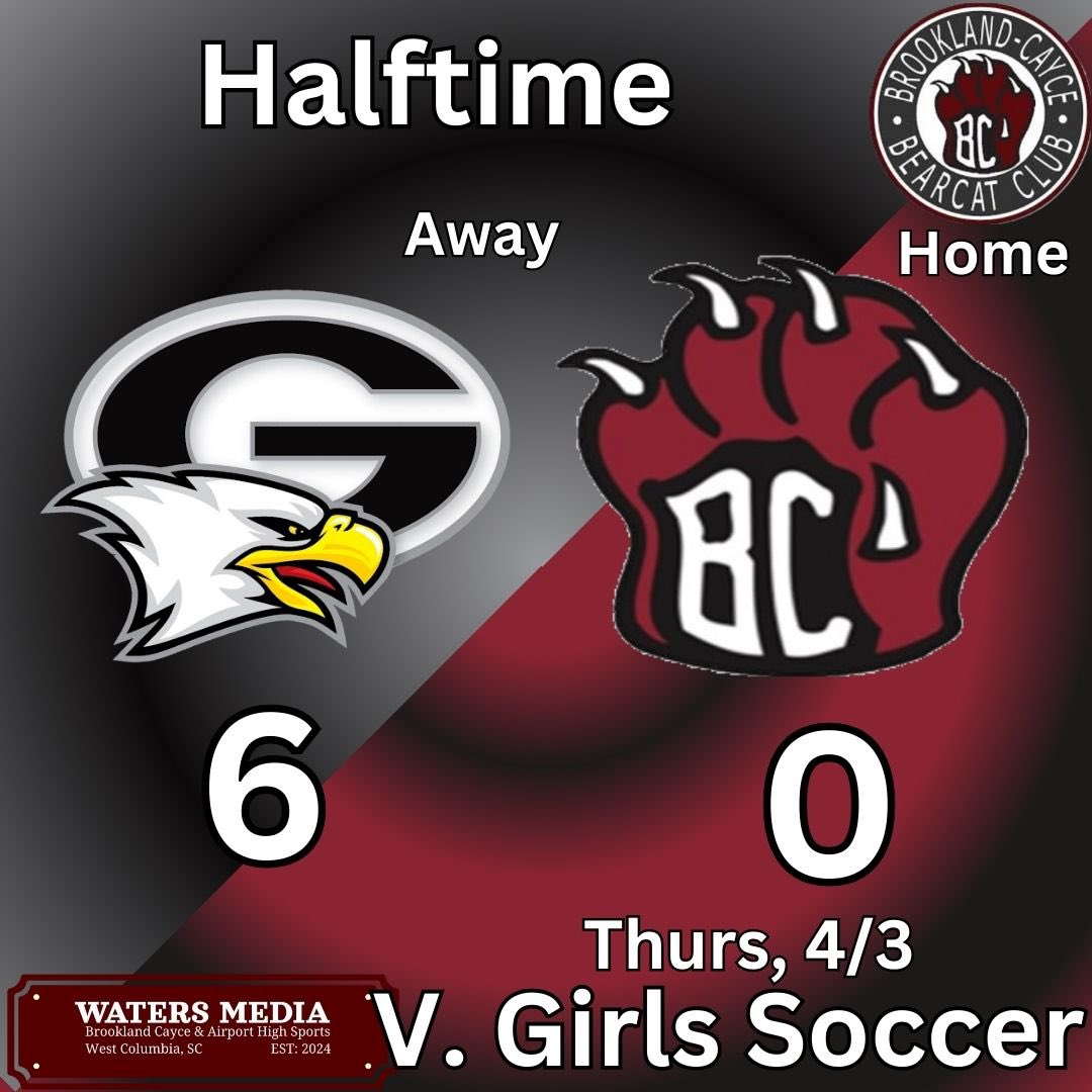 V G. Soccer Halftime, Region 4 4A
<a href="/Bcgirlssoccer1/">Bcgirlssoccer</a> vs <a href="/graycasoccer/">GCA Soccer</a> 
<a href="/emlo22/">Emily Heise</a> <a href="/kpheise2/">Kevin Heise</a> <a href="/LouatTheState/">Lou Bezjak</a> <a href="/junebugnewyork/">Thomas Grant Jr.</a> <a href="/SCPrepSports/">Palmetto State Sports Network</a> <a href="/StarSportsFeed/">Columbia Star Sports</a> <a href="/SCSportsGroup_/">South Carolina High School Sports Group</a>