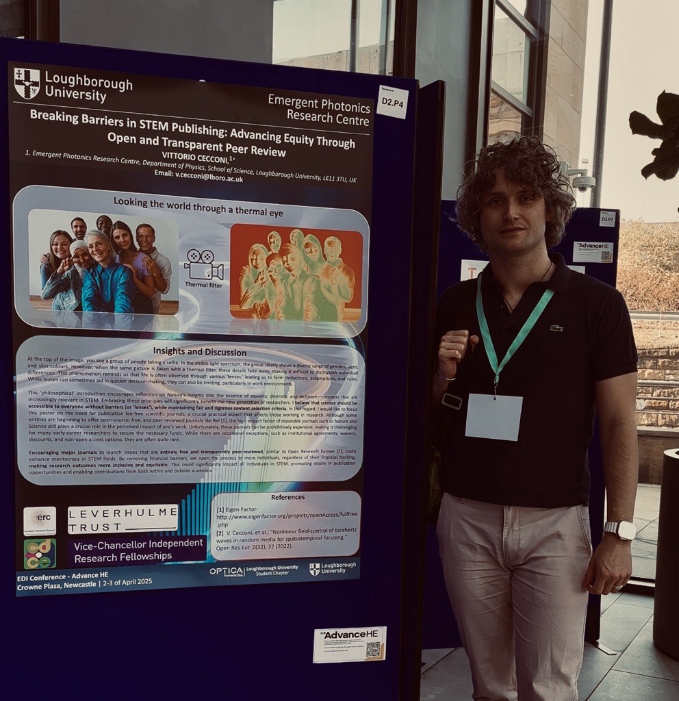 Vittorio Cecconi (@cecconivittorio) on Twitter photo Had a great time presenting my poster at the #EDI <a href="/AdvanceHE/">Advance HE</a> conference today in Newcastle! 🎉
Huge thanks to the organizers for the badge and certificate—much appreciated! 🙌 #EDI2025 #AdvanceHE #Newcastle #Conference <a href="/lborouniversity/">Loughborough University</a> Had a great time presenting my poster at the #EDI <a href="/AdvanceHE/">Advance HE</a> conference today in Newcastle! 🎉
Huge thanks to the organizers for the badge and certificate—much appreciated! 🙌 #EDI2025 #AdvanceHE #Newcastle #Conference <a href="/lborouniversity/">Loughborough University</a>