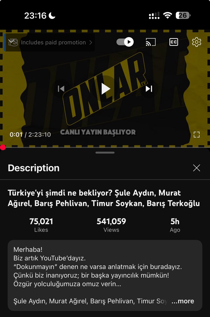 Yayinlandiktan 2 saat sonra 540 bin izlenme! Muthis bir sey bu. Ozlemisiz sizleri. Hos geldiniz tekrar. 
<a href="/aydinsule1/">Şule Aydın</a>  <a href="/timursoykan/">Timur Soykan</a> <a href="/barispehlivan/">Barış Pehlivan</a> <a href="/baristerkoglu/">Barış Terkoğlu</a> <a href="/muratagirel/">Murat AĞIREL</a>