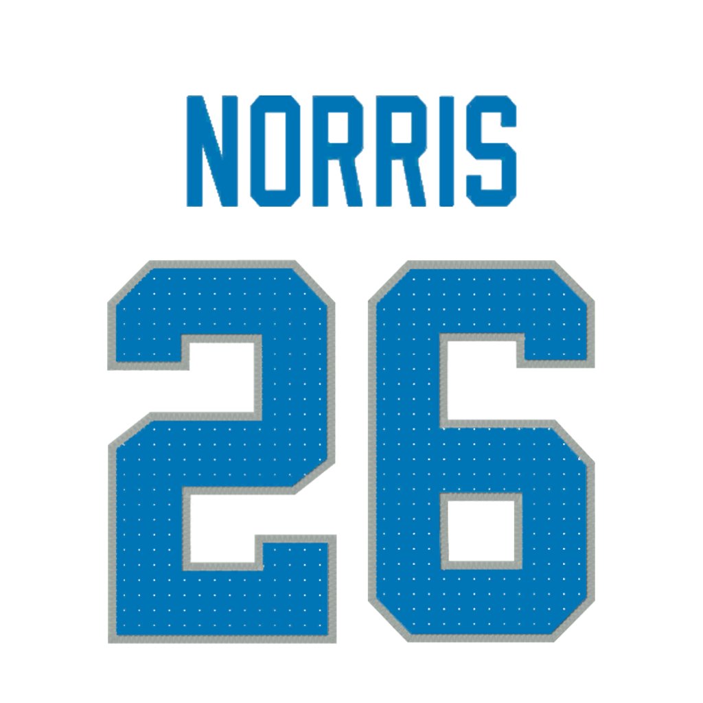 NFL Jersey Numbers (@nfl_jersey_num) on Twitter photo Detroit Lions DB Morice Norris (<a href="/Morice4_norris/">Morice Norris Jr</a>) is wearing number 26. Last assigned to Jahmyr Gibbs. #OnePride Detroit Lions DB Morice Norris (<a href="/Morice4_norris/">Morice Norris Jr</a>) is wearing number 26. Last assigned to Jahmyr Gibbs. #OnePride