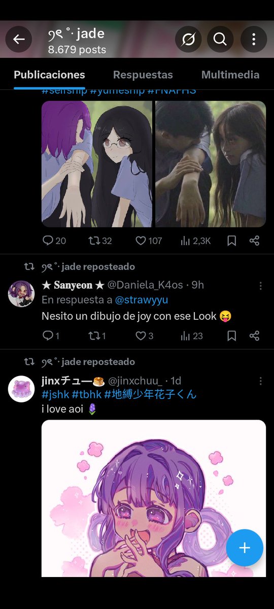 CHIKOS, JADE ACABA DE REPOSTEAR DE MI COMENTARIO, COMO KE DEBO SENTIR 💔💔💔💔😝😝😝😝