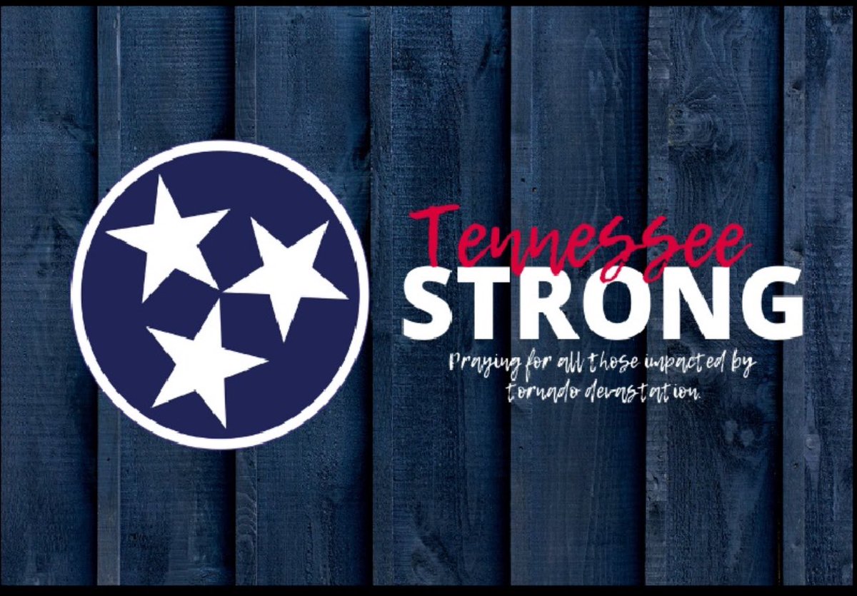 We are praying for all affected by the storms and tornadoes in Tennessee and surrounding areas this week. May the good Lord Jesus look out for all those in the path of the storm.