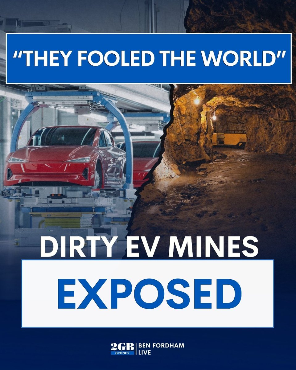 I hope Chris Bowen is listening.

It turns out electric vehicles aren’t so green!

The nickel used to make the batteries comes from dirty and unregulated mines.

Listen to the details HERE.

🎧omny.fm/shows/ben-ford…🎧