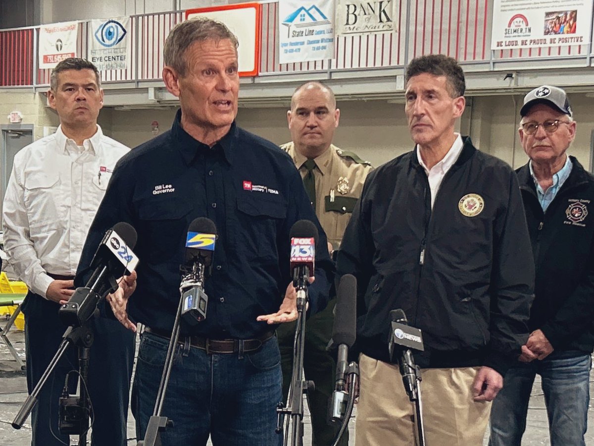 Tennessee Highway Patrol (@tnhighwaypatrol) on Twitter photo <a href="/THP_Colonel/">Colonel THP</a> Matt Perry joins <a href="/GovBillLee/">Gov. Bill Lee</a> , <a href="/TennesseeEMA/">Tennessee Emergency Management Agency (TEMA)</a> Director Sheehan, and elected officials in Selmer to survey storm damage and assess community needs. <a href="/TNHighwayPatrol/">Tennessee Highway Patrol</a> and the <a href="/TNDeptofSafety/">Tennessee Department of Safety</a> & Homeland Security will support TEMA and local partners in any way needed. <a href="/THP_Colonel/">Colonel THP</a> Matt Perry joins <a href="/GovBillLee/">Gov. Bill Lee</a> , <a href="/TennesseeEMA/">Tennessee Emergency Management Agency (TEMA)</a> Director Sheehan, and elected officials in Selmer to survey storm damage and assess community needs. <a href="/TNHighwayPatrol/">Tennessee Highway Patrol</a> and the <a href="/TNDeptofSafety/">Tennessee Department of Safety</a> & Homeland Security will support TEMA and local partners in any way needed.