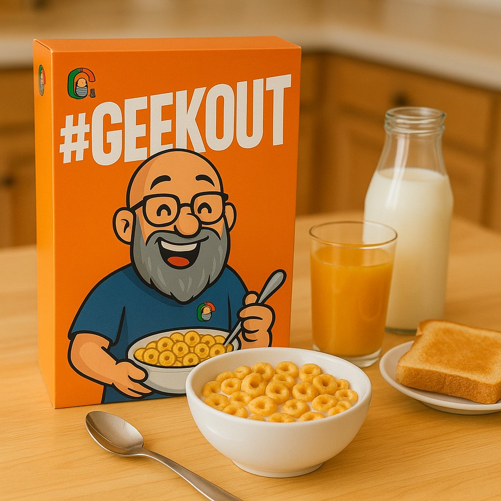 geekazine's tweet image. Have a nice big bowl of #Geekout cereal.