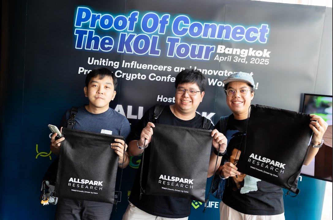 AlSparkResearch's tweet image. ✨ Proof of Connect: The KOL Tour was a huge success in Bangkok!

A big thank you to all our sponsors, partners, and media partners for supporting this incredible event! 🙌

@Upcxofficial @GOLFIN_GL  @LifeNetwork_AI

This invite-only gathering brought together top KOLs,…