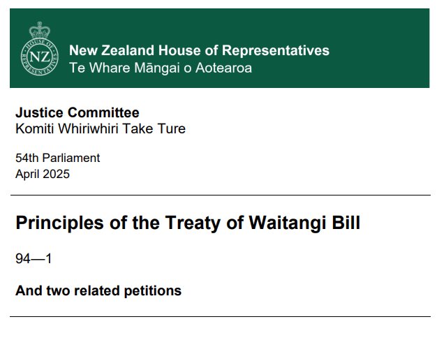The Principles of the Treaty of Waitangi report is live... you can read it here: selectcommittees.parliament.nz/view/SelectCom…