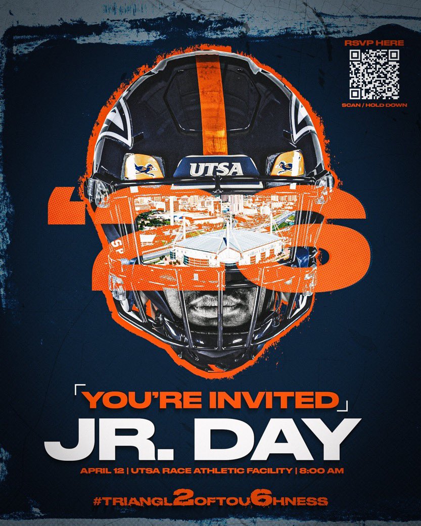 Honored to receive an invite to play at UTSA's Jr. Day. Looking forward to the experience!