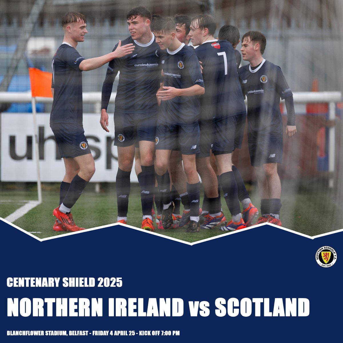 Scottish Schools' Football Association (@sschoolsfa) on Twitter photo BOYS INTERNATIONAL 25 🏴 | Tomorrow we play our final game of this year's Centenary Shield. It's against <a href="/NISchoolsFA/">Northern Ireland Schools’ FA</a> at the Blanchflower Stadium in Belfast. Kick off 7pm. If you can't make it then watch 🎥 on Northern Ireland Schools Youtube channel: youtube.com/@NISchoolsFA BOYS INTERNATIONAL 25 🏴 | Tomorrow we play our final game of this year's Centenary Shield. It's against <a href="/NISchoolsFA/">Northern Ireland Schools’ FA</a> at the Blanchflower Stadium in Belfast. Kick off 7pm. If you can't make it then watch 🎥 on Northern Ireland Schools Youtube channel: youtube.com/@NISchoolsFA