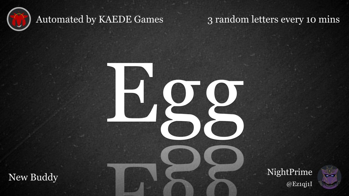 3 random letters every 10 mins tweet media