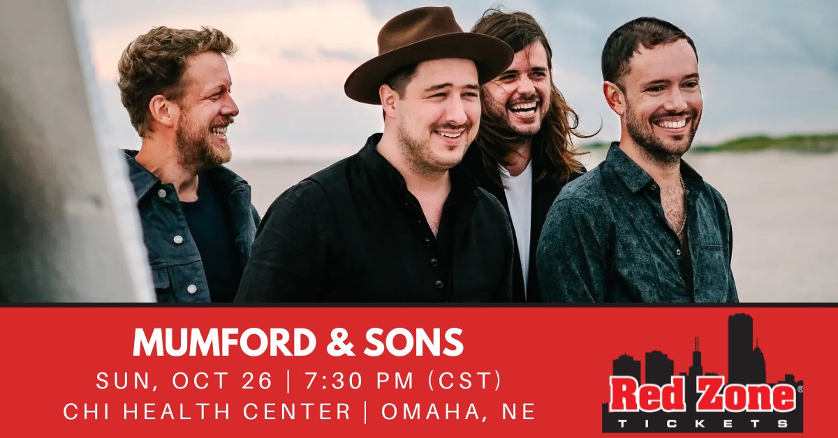 RedZoneTickets's tweet image. 🚨Mumford &amp;amp; Sons to play CHI Health Center on October 26th in Omaha! 🙌 
#mumfordandsons #OmahaBSB 

🎟️: redzonetickets.com/tickets/7065730