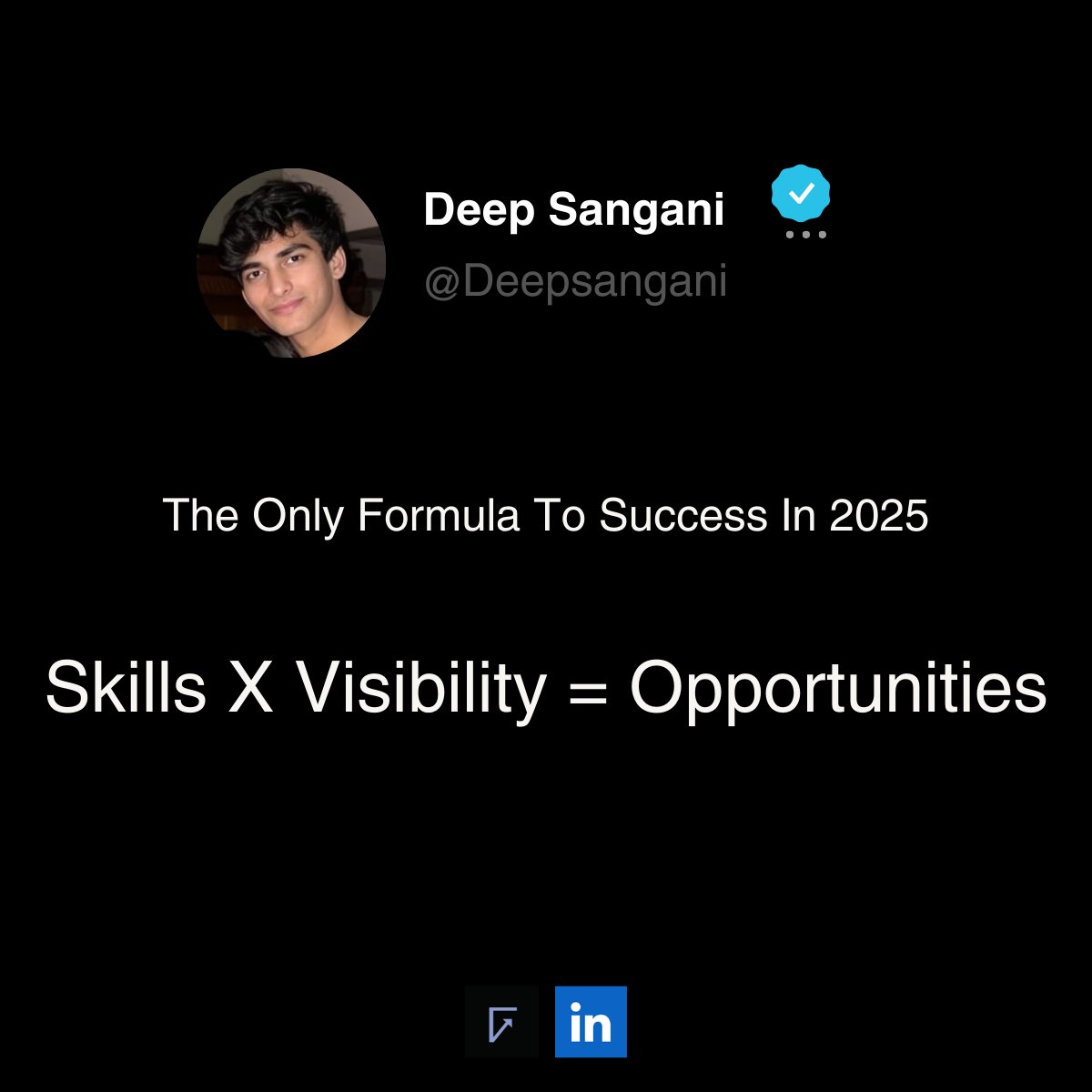 Deep__Flow's tweet image. Stop believing excellence speaks for itself.

I&apos;ve seen countless &quot;average&quot; professionals crush it while experts struggle.

The secret?

They show up.
They share.
They engage.

Your skills × your visibility = your opportunities