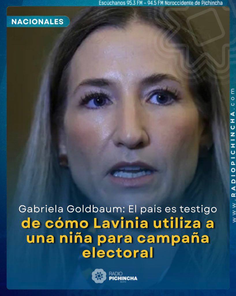 “Mi hija no es un símbolo. Es una niña. Y lo que más necesita no es una tarima, sino a SU MADRE”, agregó Goldbaum.

radiopichincha.com/gabriela-goldb…