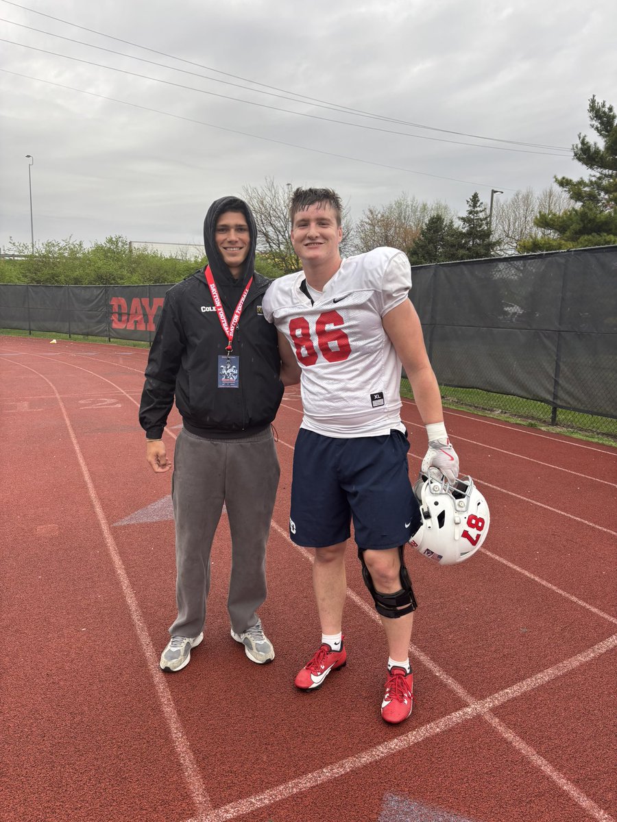 Thank you <a href="/CoachOrts/">Mike Orts</a> for the great visit!
Can’t wait to be back soon!
<a href="/BradMaendler/">Brad Maendler</a> <a href="/chselksad/">Centerville Athletics</a> <a href="/chselksfootball/">Centerville Football</a> <a href="/DaytonFootball/">Dayton Football</a> <a href="/tritonqbacademy/">Michael Fisher</a> <a href="/FoundMyWayInc1/">Found My Way Inc</a> <a href="/jet9elite/">JET9 Elite Training, LLC</a>