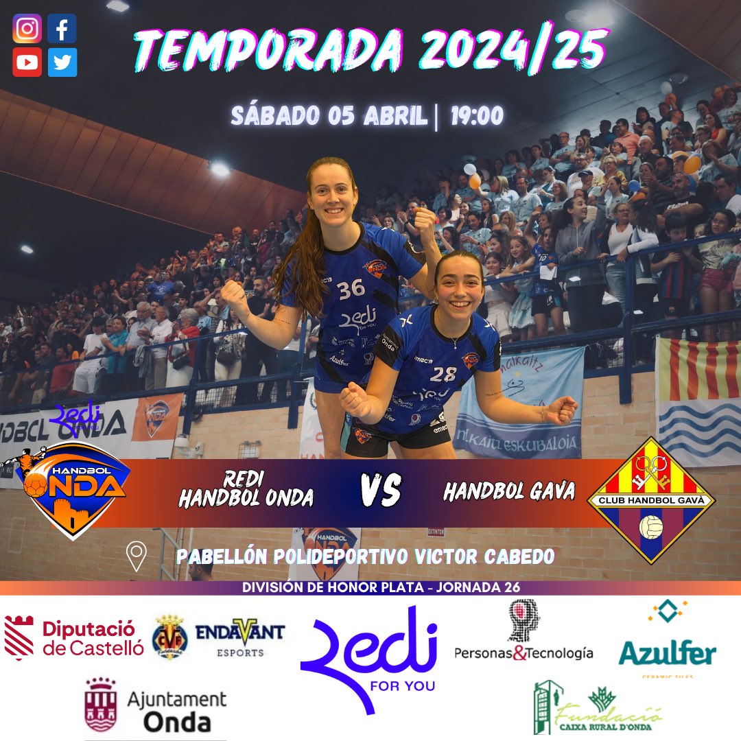 handbolonda's tweet photo. // PARTIDO DHPF

🔥Último partido de liga 🔥

Nuestro sénior femenino se despide de la liga este mismo sábado contra Handbol Gavà, y no hay mejor manera que hacerlo en casa🏠💙.

Os animamos a que vengáis a ver el último partido que disputaran nuestras chicas esta temporada💪🏽🧡 https://t.co/PJaCQykJa0