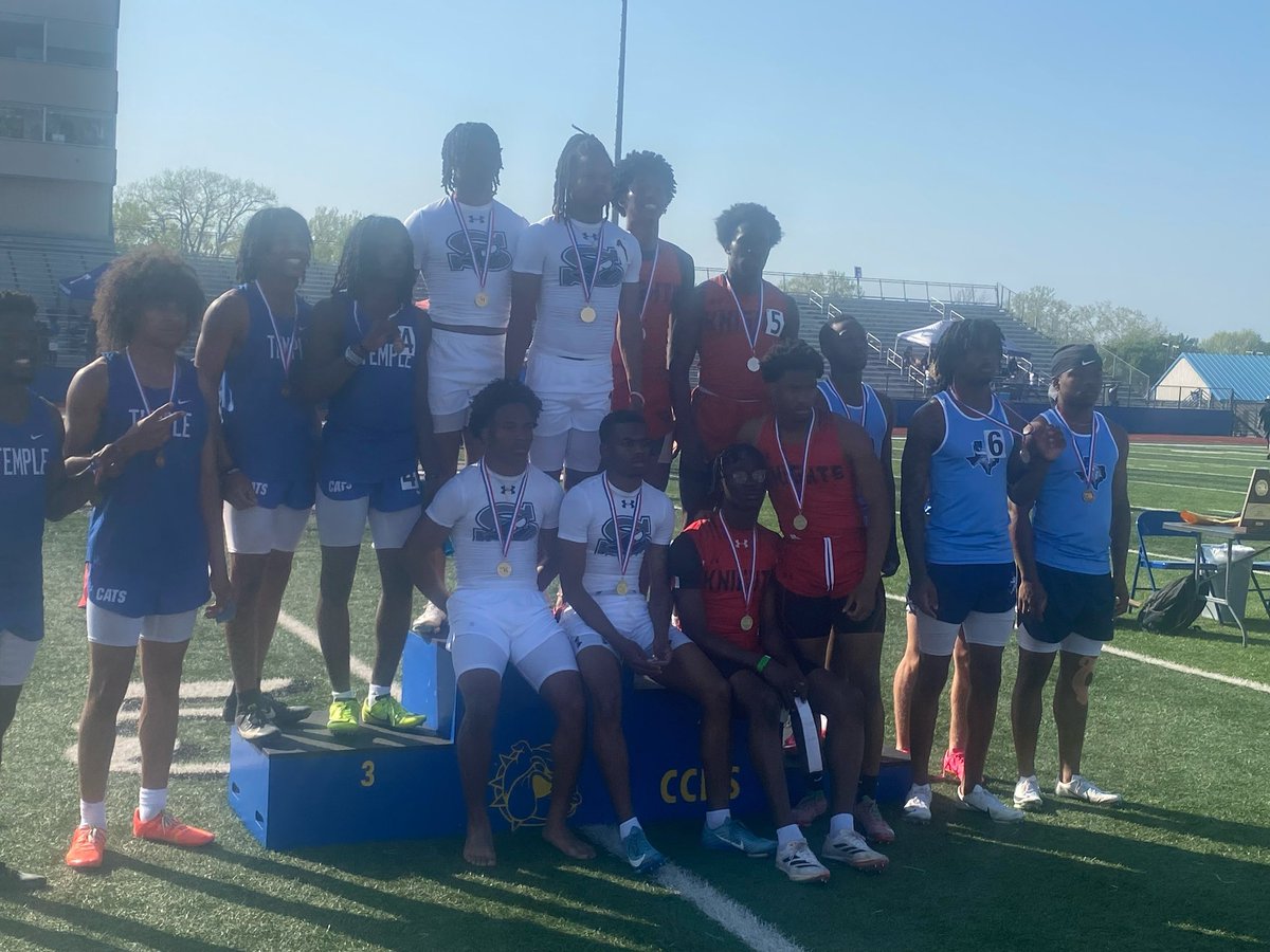 Quartet of Ja’Khari, Mykah, Joshua, and Brian Jr. with a silver in the 4x1. New PR with a 41.97!  Keep improving. Earned another week.