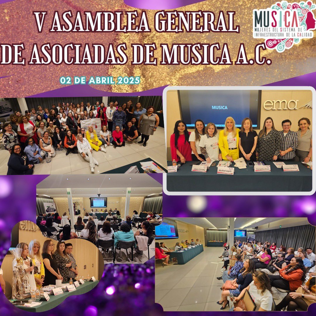 El día de ayer se llevó a cabo la V Asamblea General de Asociadas de MUSICA AC donde se presentaron las actividades realizadas en 2024 y el programa de trabajo para 2025. Agradecemos a todas las Asociadas por su compromiso y colaboración en el fortalecimiento de nuestra Asociació