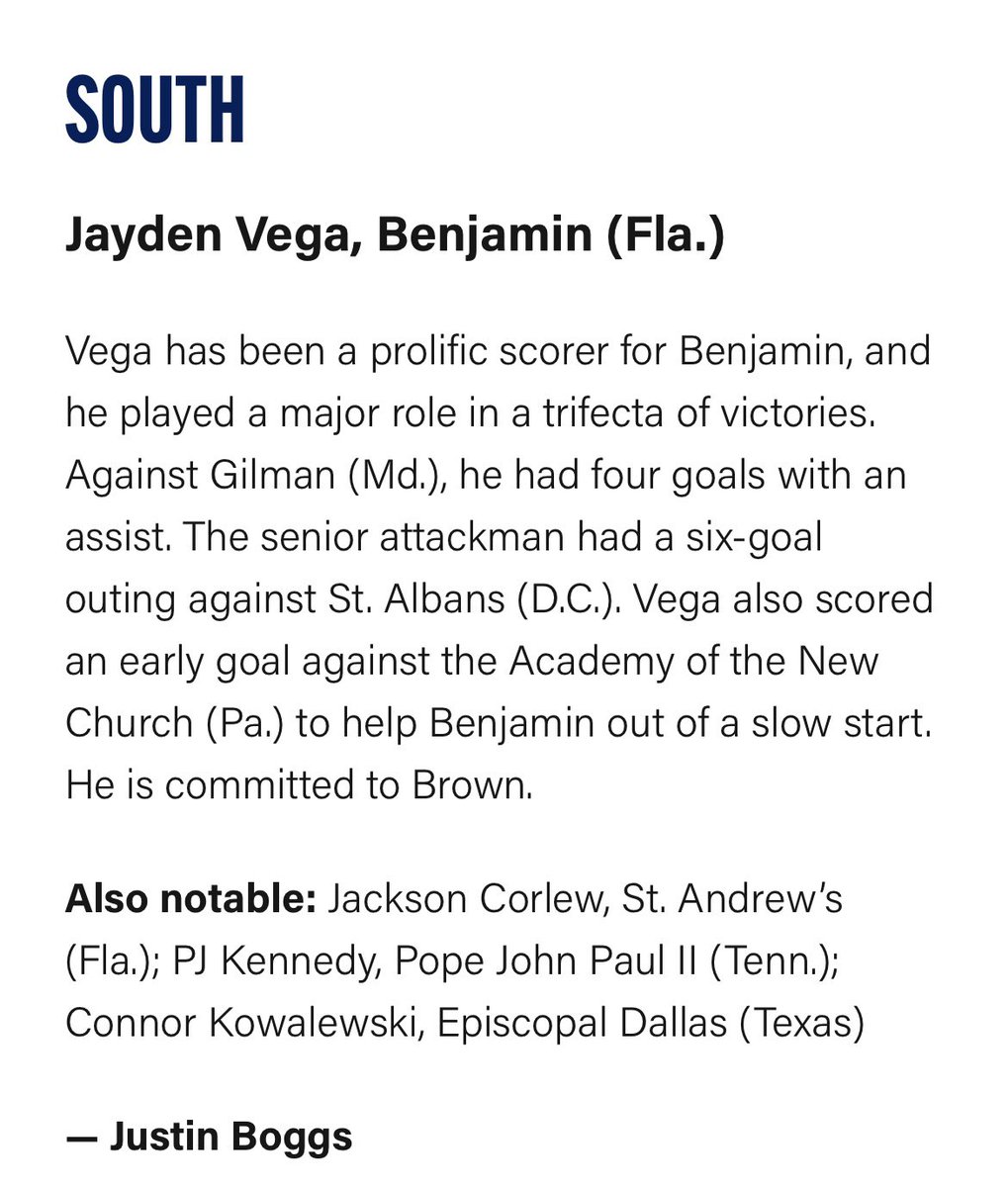 Grateful to be recognized. Thank you <a href="/USALacrosseMag/">USA Lacrosse Magazine</a>