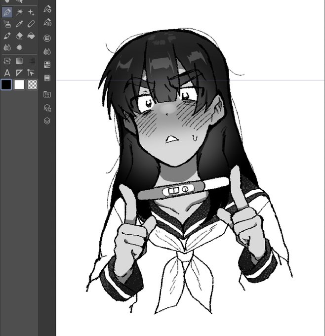 朝活。荒いペンが一番描きやすいことに気づいた 