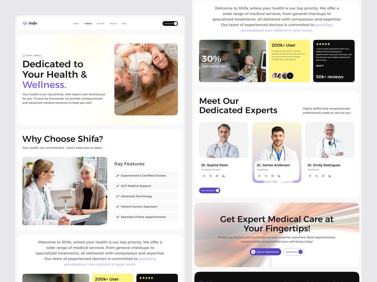 opndoo2024's tweet photo. Shifa – About Us Page UIUX Design
Designed with a modern, user-friendly interface, this layout enhances the user experience while maintaining a professional and empathetic tone.
Would love to hear your thoughts! 👇
#HealthcareDesign #UIUX #WebDesign #MedicalWebsite #UserUI https://t.co/CpaGtCuheH