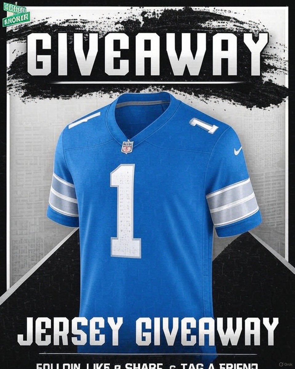 🚨 Woodward Sports Network is giving away a DETROIT FOOTBALL JERSEY!! 🚨 

To enter to win this Jersey the steps are simple:

- FOLLOW <a href="/woodwardsports/">Woodward Sports Network</a>
- LIKE &amp; REPOST This Post
- TAG A FRIEND in the comments 
⁃ COMMENT WAYMO! when done!

*You and the friend you tag must be