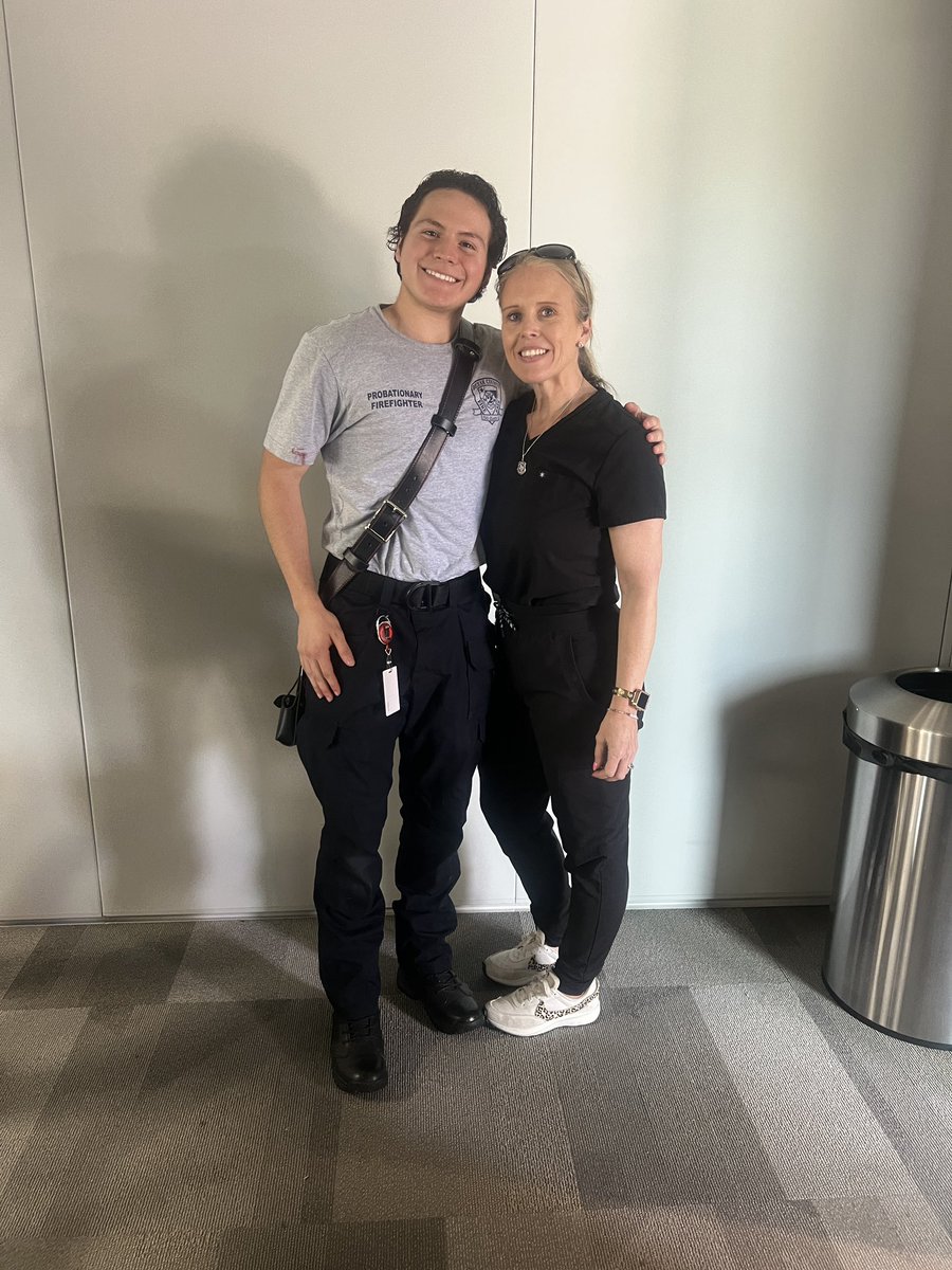 NISDBrennan's tweet photo. Former Brennan EMT Student from the 23-24 school year has secured a position with Bexar County District 2 Fire Department. Today Brennan EMT students were invited to participate in a skills simulation where they were  able to see a former student in action! https://t.co/6lOoPQfk6N