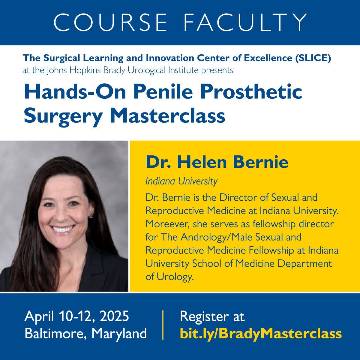 Ahmed Ghazi (@aghazimd) on Twitter photo Only the best expert faculty <a href="/SLICE_JHU/">Simulation Innovation Lab</a> <a href="/brady_urology/">The Johns Hopkins Brady Urological Institute</a> Penile Prothesis & AUS Hands On Masterclass April 10-12th. Online precourse didactics, Inperson interactive discussions, Live surgery & 15 hours of SIM.Few spots left register at bit.ly/BradyMastercla… <a href="/drhelenbernie/">Helen L. Bernie</a> Only the best expert faculty <a href="/SLICE_JHU/">Simulation Innovation Lab</a> <a href="/brady_urology/">The Johns Hopkins Brady Urological Institute</a> Penile Prothesis & AUS Hands On Masterclass April 10-12th. Online precourse didactics, Inperson interactive discussions, Live surgery & 15 hours of SIM.Few spots left register at bit.ly/BradyMastercla… <a href="/drhelenbernie/">Helen L. Bernie</a>