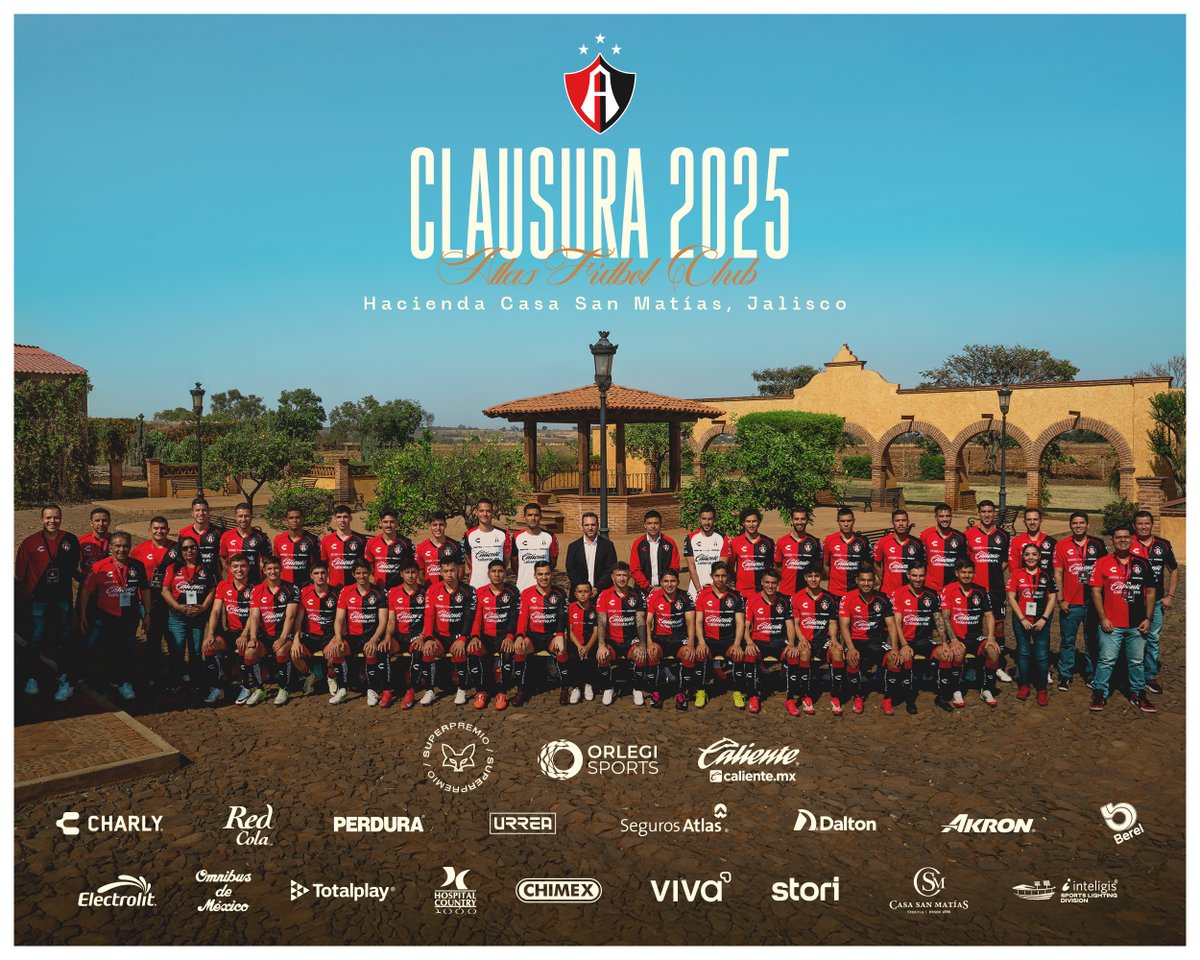 Resaltando nuestras raíces Jaliscienses y el orgullo Tapatío, así es nuestra Foto Oficial del Clausura 2025 ❤️🖤
La Hacienda Casa San Matías en Jalisco, se une con nuestros jugadores, Abonados de PRN y refuerzo de lujo para lograr esta postal Rojinegra. 🦊

#NoSeExplicaSeSiente
