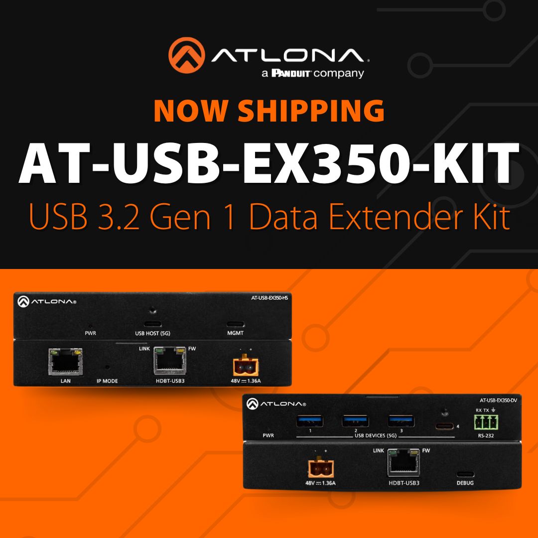 NovotechMX's tweet photo. Conoce en #Novotech el nuevo #Atlona AT-USB-EX350-KIT dispositivo que soporta extensión de 5Gbps USB 3.2 Gen 1 data con alcance de hasta 330 píes (100 meters). 
Más información en este enlace: https://t.co/XUHXbnGELY https://t.co/SVZytftlFI