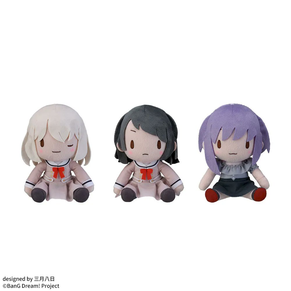 「バンドリのアヴェムジカのメンバー5人そろってぬいぐるみ化です! #ふわぷち プラ」|さんぱちのイラスト