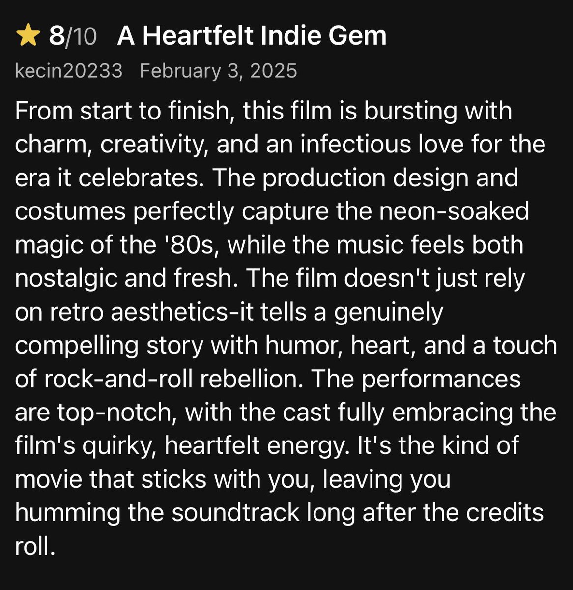 Have you seen Open yet? Just saw this review for our lovely little movie on IMDb! If you haven’t seen it yet, you can watch it here: geni.us/Open 🥁

P.S. <a href="/SirJeremyLondon/">Jeremy London</a> is AMAZING in this!!!! He gave it his all and it’s one of the BEST performances of his career! 🎸