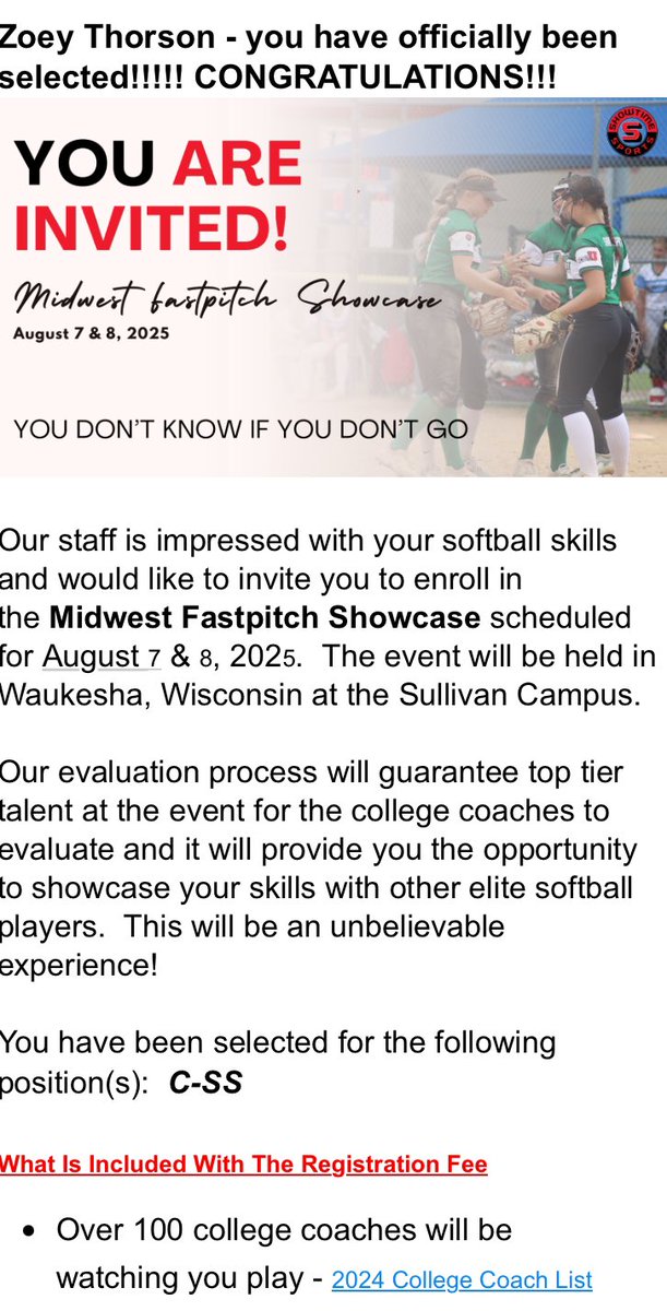 Zoey Thorson (2028) (@zoeythorson2) on Twitter photo Thank you so much <a href="/ShowtimeSports1/">Showtime Sports</a> so exited for this opportunity again and can’t wait! And thank you <a href="/Velocity_GB/">Velocity Performance Training</a> for helping me reach my goals this winter!🥎❤️🤍 Thank you so much <a href="/ShowtimeSports1/">Showtime Sports</a> so exited for this opportunity again and can’t wait! And thank you <a href="/Velocity_GB/">Velocity Performance Training</a> for helping me reach my goals this winter!🥎❤️🤍