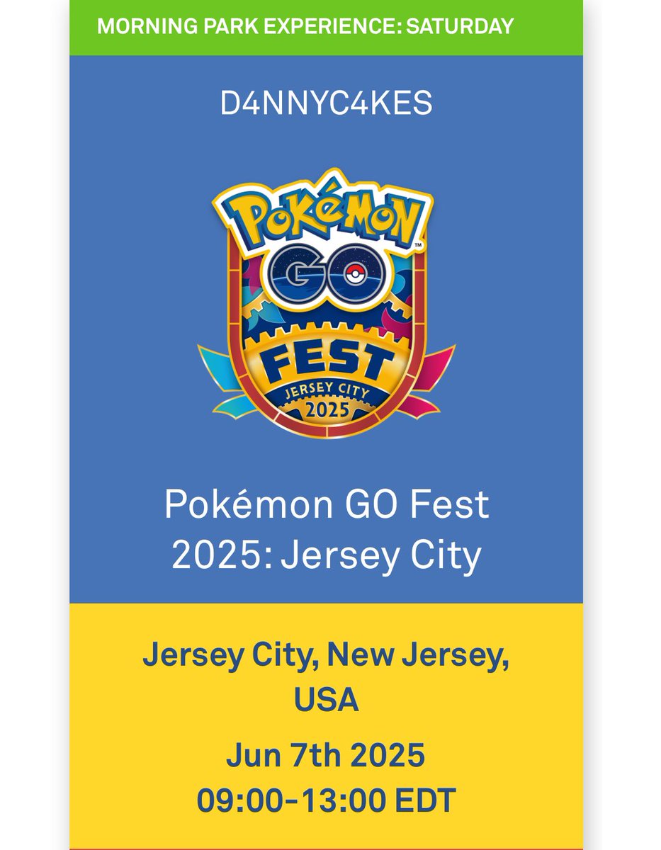 First in person event in over a year 🥳 so excited to play in NY/NJ!

#pokemongo #PokemonGOFest2025