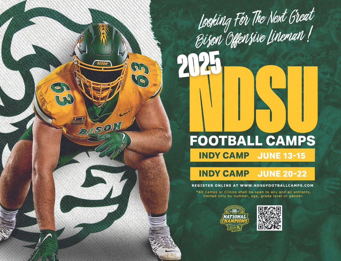 Luke Syvrud 2027 (@lukesyvrud) on Twitter photo Looking forward to being at <a href="/NDSUfootball/">NDSU Football</a> this summer!!
<a href="/CoachTimNDSU/">Tim Polasek</a> <a href="/DavidWienke15/">David Wienke</a>
Thank you for invite Looking forward to being at <a href="/NDSUfootball/">NDSU Football</a> this summer!!
<a href="/CoachTimNDSU/">Tim Polasek</a> <a href="/DavidWienke15/">David Wienke</a>
Thank you for invite