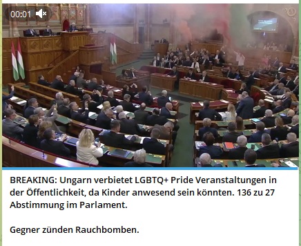 🇭🇺⚖️Ungarn hat beschlossen, aus dem Internationalen Strafgerichtshof auszutreten.
Dies teilte das Büro von Ministerpräsident Viktor Orbán mit.
Richtig gemacht!
Nicht nur das! LGBTQ Pride Bullshit Veranstaltungen in der Öffentlichkeit zum Schutz der Kinder!
Endlich!