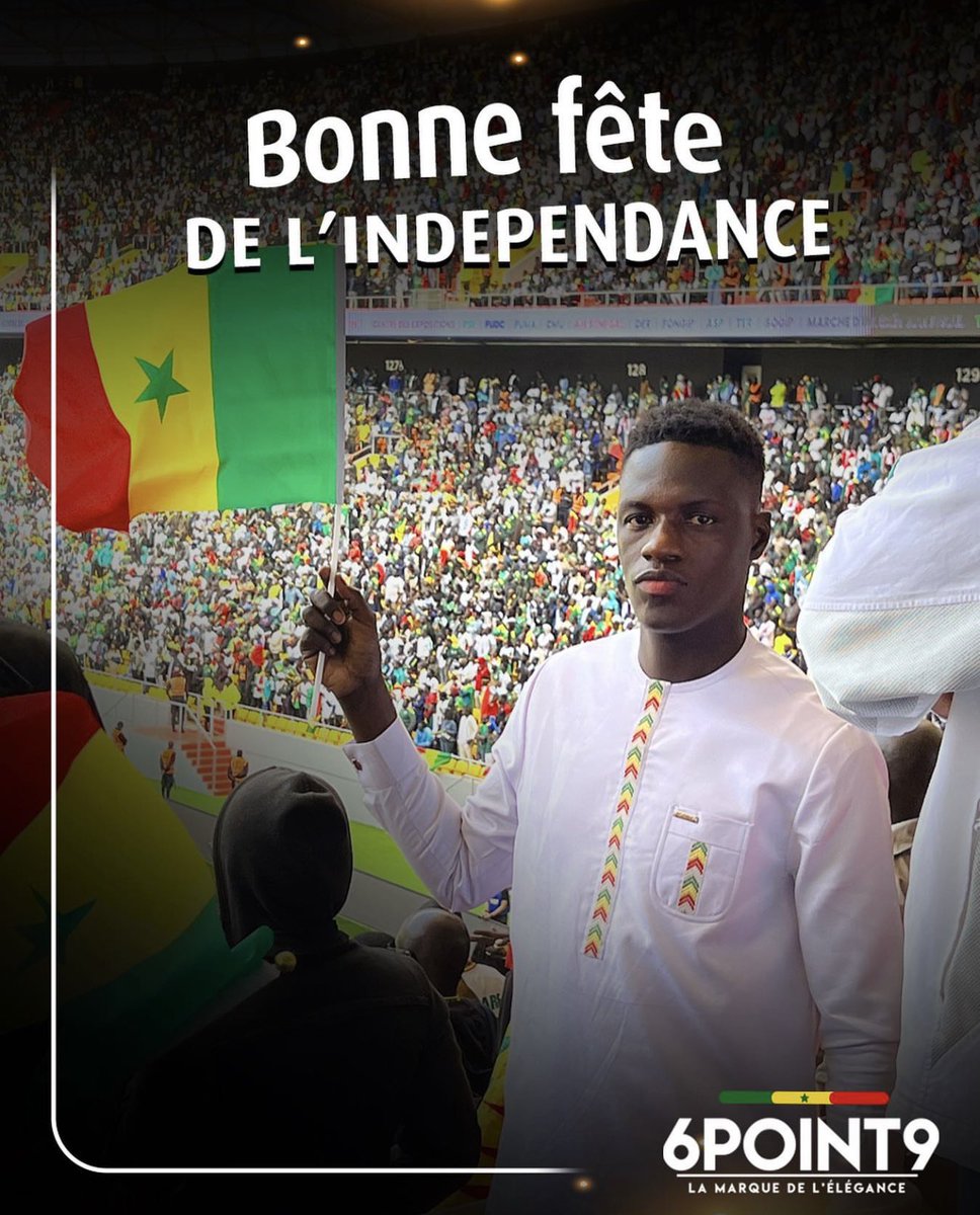 6point9_ (@6point9_) on Twitter photo Le 4 avril, nous honorons notre histoire, notre culture et notre identité.
Bonne fête à tous les Sénégalais !
🇸🇳 Fier d’être Sénégalais, fier de notre indépendance !
✨ 6point9 – Le style qui nous unit.
AD6 Le 4 avril, nous honorons notre histoire, notre culture et notre identité.
Bonne fête à tous les Sénégalais !
🇸🇳 Fier d’être Sénégalais, fier de notre indépendance !
✨ 6point9 – Le style qui nous unit.
AD6