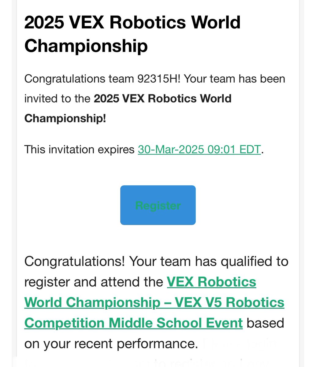 theBotMother (@correafae) on Twitter photo Last week the <a href="/PotomacMS/">Potomac MS</a> PantherBots Team H traveled to Iowa to compete in the CREATE US Open, finishing 20th in Robot Skills in a field of 132 teams, and 11th overall in their division. The team also received a well earned invitation to WORLDS! Last week the <a href="/PotomacMS/">Potomac MS</a> PantherBots Team H traveled to Iowa to compete in the CREATE US Open, finishing 20th in Robot Skills in a field of 132 teams, and 11th overall in their division. The team also received a well earned invitation to WORLDS!
