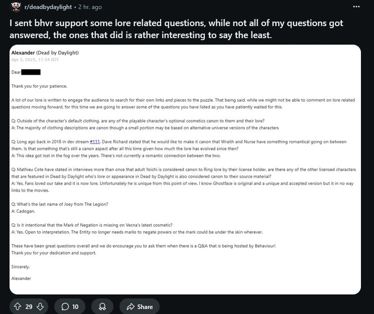 dvveet's tweet image. Apparently a Player asked Customer Support some questions about Lore ajd they answered it! 

But also gave reasoning that it was due to their patience/wait, and they won’t do that in the future.